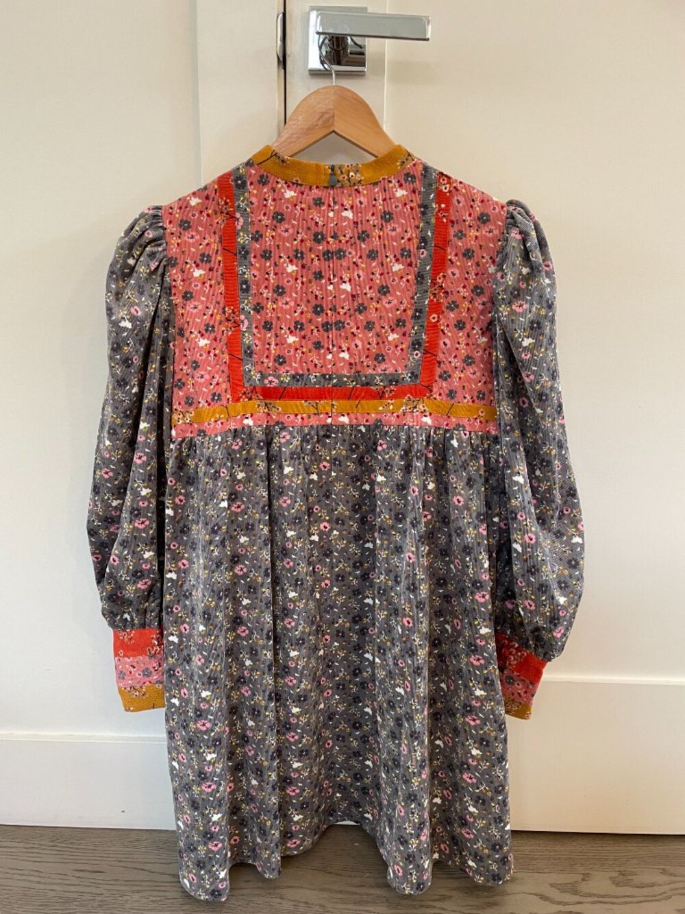 Celia B Floral Corduroy Dress Medium - Picture 5 of 6